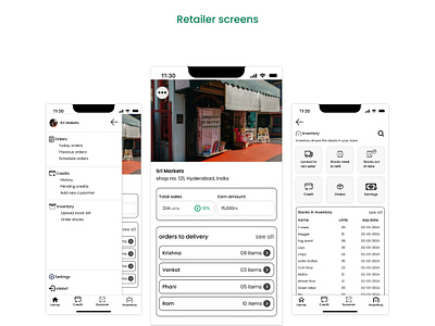 Retailer Screen credit system design idea fmcg kirana store mobile ui retailer ui