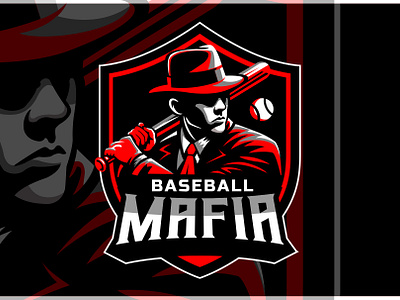 Baseball Mafia Logo baseball branding esport gangster logo mafia mafioso mobster sport suit tuxedo yakuza