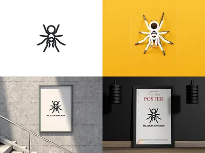 BlackSpider Logo Line branding corporate branding design graphic design illustration logo logodesign ui ux vector