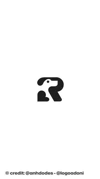 Letter R puppy dog pet animal typography logo 3d animation branding creature logo design graphic design illustration logo logo design logo designer logodesign minimalist logo minimalist logo design motion graphics ui