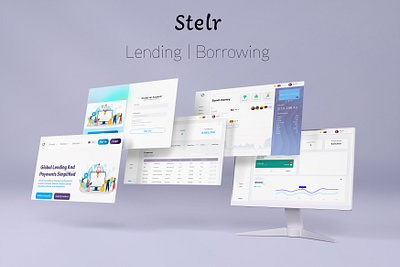 Stelr Lending & Borrowing Financial WebApp animation design graphic design typography ui ux vector