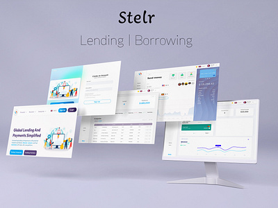 Stelr Lending & Borrowing Financial WebApp animation design graphic design typography ui ux vector