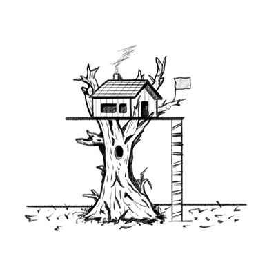 Treehouse design illustration treehouse