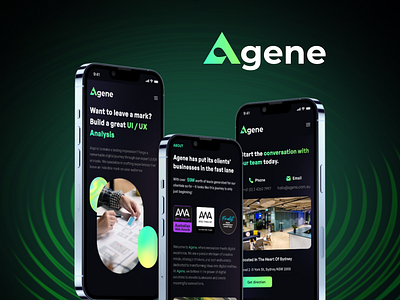 Agene - Technology company website ui