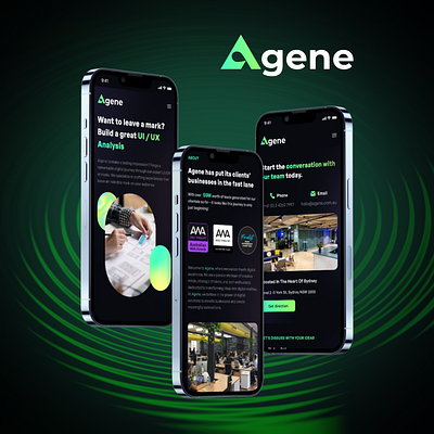 Agene - Tech Company Website branding responsive design ui