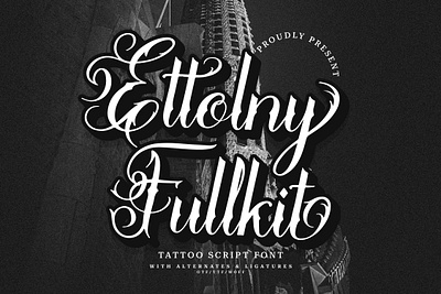 Ettolny Fullkit | Tattoo Script Font black jack blackletter display rapper traditional font