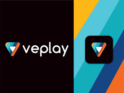 veplay logo design abstract apps icon brand identity branding corporate initial letter letter v logo logo mark logodesign logos modern v