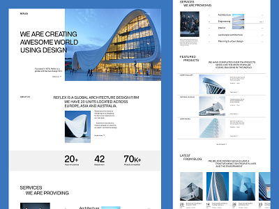 Website for Architecture Studio Reflex architecture architecture studio interior desgin product real estate ui ui design ux ux design web website website design