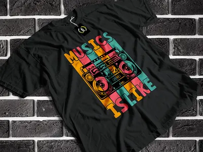 "Music is like t-shirt design." branding graphic design interests logo music t shirt musical musicfashion musictees rocktees styleinmusic t shirt tunethreads typography vintage