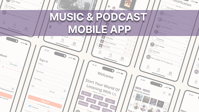 Music & Podcast Mobile App (Opermer) | UX/UI Design design mobile design ui ux
