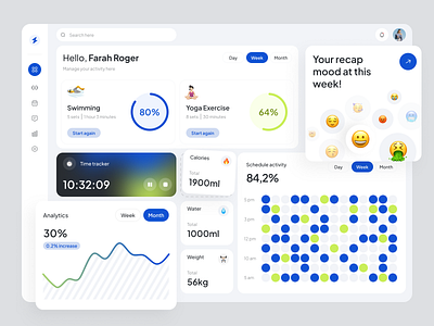 Fitness Dashboard #Exploration clean dashboard design fitness fitness dashboard fitness tracker health health tracking minimal monitoring product tracker ui ux web web design workout
