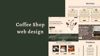 Coffee Shop Website | UX/UI Design design ui ux web design