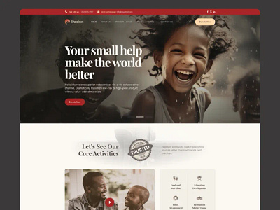 Charity Website Design branding charity website giving back ui website design
