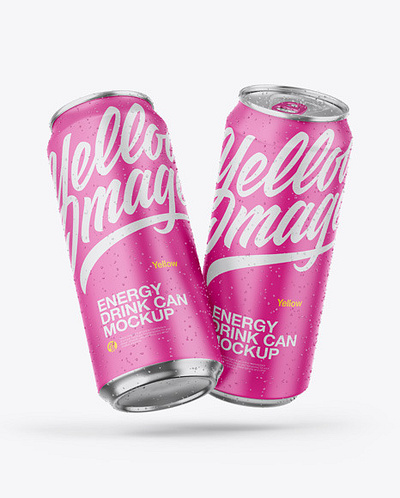 Free Download PSD Two Metallic Cans W/ Matte Finish Mockup mockup designs