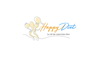 happy diet branding graphic design logo