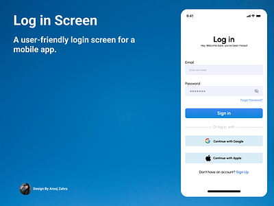Login Screen Page login page login screen mobile app ui uiux