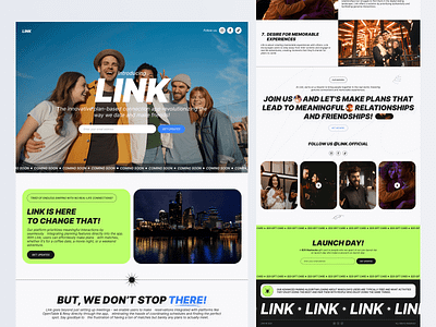 Online Dating App - Pre Launch Landing Page date dating dating app dating landing page dating website design figma landing page match relationship romance swipe right tinder ui