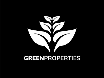 Green Properties Logo branding design graphic design green green properties logo leaf logo logo maker logos logotype properties simple logo vector