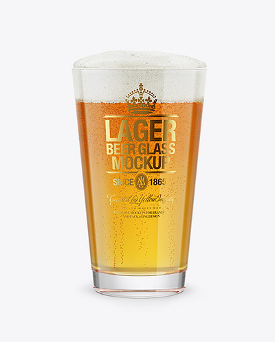 Free Download Lager Beer Glass Mockup free mockup template mockup designs