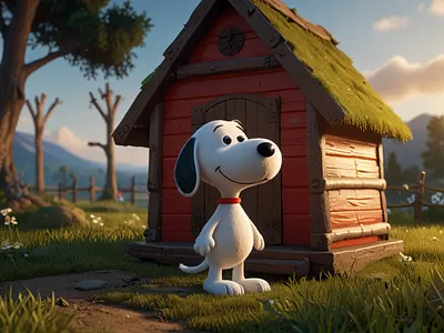 "Recordando con Snoopy: Un Viaje desde los Recuerdos de la Infan 3d aiart design graphic design illustration leonardo.ai