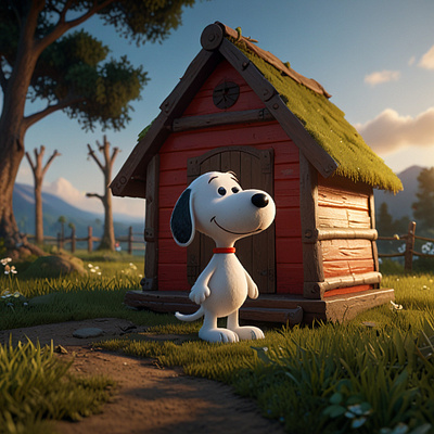 "Recordando con Snoopy: Un Viaje desde los Recuerdos de la Infan 3d aiart design graphic design illustration leonardo.ai