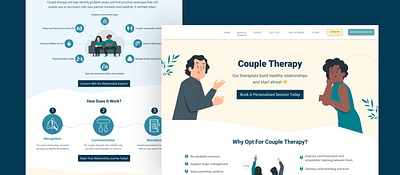 Couples Therapy Service Page design figma illustration landingpage mobile ui web webdesign
