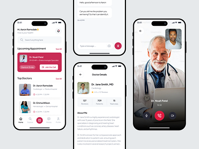 Medlink - Medical Doctor Consultation App animation appointment consultation doctor doctor app doctor appointment health app healthcare healthcare app hospital app interaction medical medical app medical care medicine mobile mobile app design mobile ui patient app product design