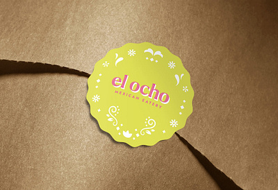 El Ocho, Mexican Eatery brand identity branding cafe branding cafe logo kuala lumpur kuala lumpur designer logo logo design malaysia malaysia designer mexican cafe mexican food mexico restaurant logo sticker design taco yellow