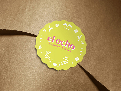 El Ocho, Mexican Eatery brand identity branding cafe branding cafe logo kuala lumpur kuala lumpur designer logo logo design malaysia malaysia designer mexican cafe mexican food mexico restaurant logo sticker design taco yellow