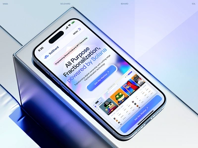 SolShard: NFT Marketplace Design UI app design bitcoin blockchain crypto crypto exchange cryptocurrency dapp defi etherium financial app fintech landing page mobile design nft platform product design token trading wallet web3