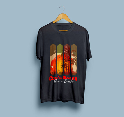 Sea a Beach T-shirt Design creative design graphic design t shirt t shirt design