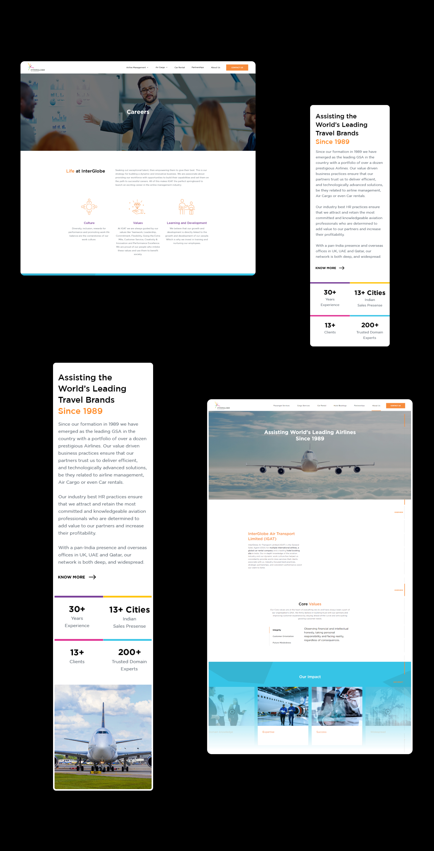 Web Design for Interglobe branding creative design graphic design illustration logo minimal ui ux website