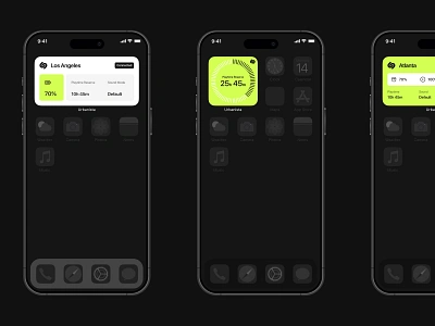 Urbanista Widgets app battery clean design earphones flat headphones interface mobile solar ui ux widget widgets