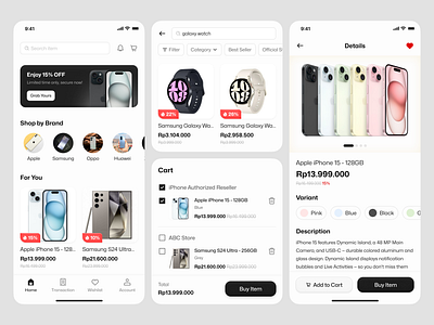 E-Commerce App app e commerce gadget mobile mobile app ui ui design