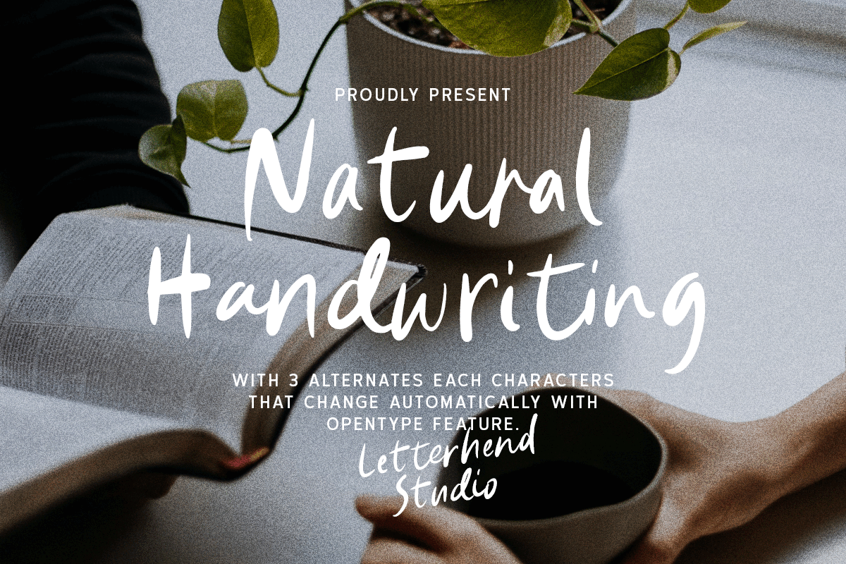 Natural Handwriting freebies hand lettering font
