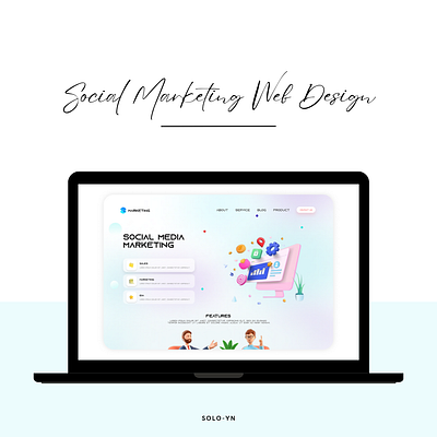 마케팅 소셜 미디어 웹 디자인; Marketing Social Media Web Design 3d animation branding design fyp graphic design marketing new social ui web