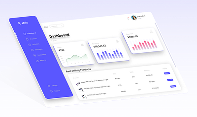 eCommerce Dashboard clean design dashboard ui web design