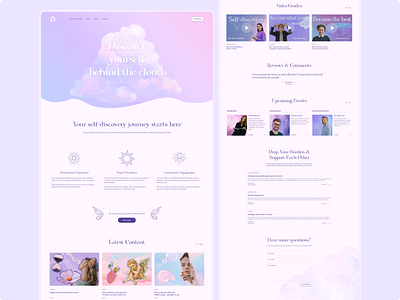 Wellbeing Website Design cosmic divine pastel colors product design purple spirituality symbols typography ux web design wellbeing wellness