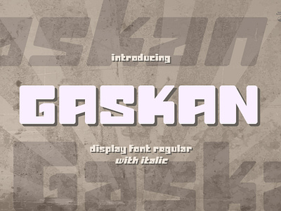 Gaskan Typeface branding calligraphy display font elegant games lettering logo modern typeface typography vintage