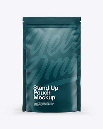 Free Download PSD Matte Stand-Up Pouch Mockup - Front View free mockup template mockup designs