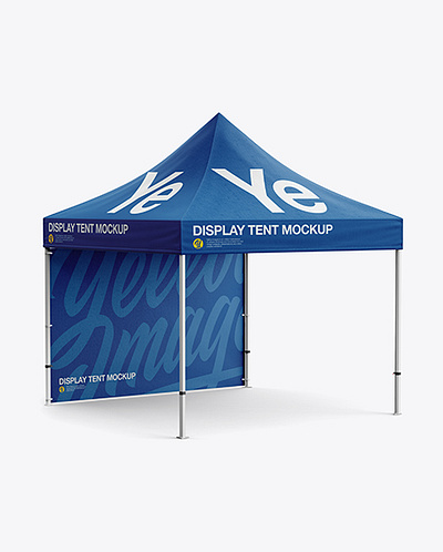 Free Download Display Tent W/ One Wall Mockup mockup designs