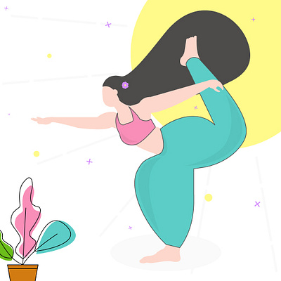 yoga girl art draw free lady line peace women yoga