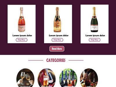 Wine Presentation Website graphic design