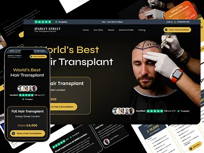 Hair Treatment Landing Page Design Ideas animation graphic design landing page design ui uiux