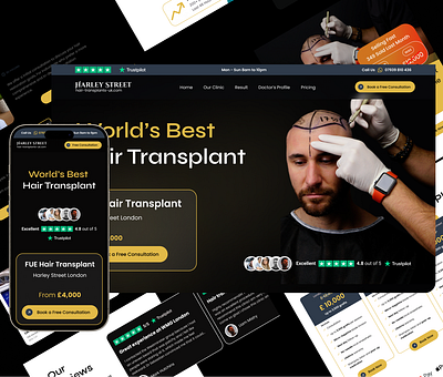 Hair Treatment Landing Page Design Ideas animation graphic design landing page design ui uiux