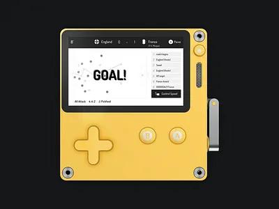 International Football Manager on Playdate black white cranck football game handheld manager panic playdate playdate portable soccer