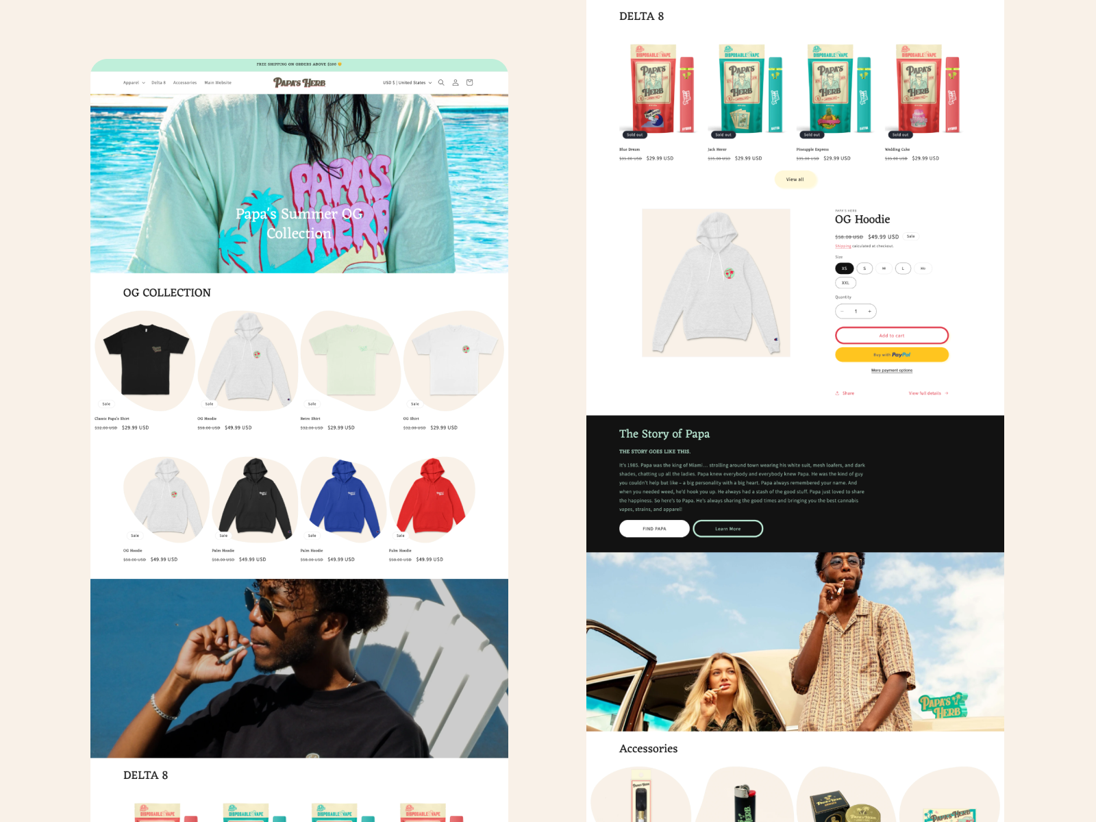 Cannabis Website UI Desig graphic design ui