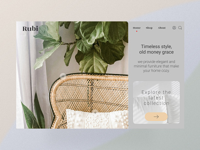 Rubi - Furniture store landing page figma furniture furniture design furniture detail furniture store furniture store landing page furniture website graphic design landing landing page minimal product design ui web web design website