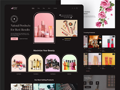Cosmetics Website Design darkmood design e commerce freelancedesigner landingpage mockup ui uidesign uidesigner ux webdesignservice webdesigntips websitedesigning websitedesigns