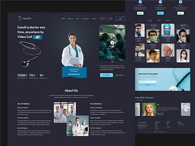 Health Website Design darkmood design e commerce freelancedesigner landingpage mockup ui uidesign uidesigner ux webdesignservice webdesigntips websitedesigning websitedesigns